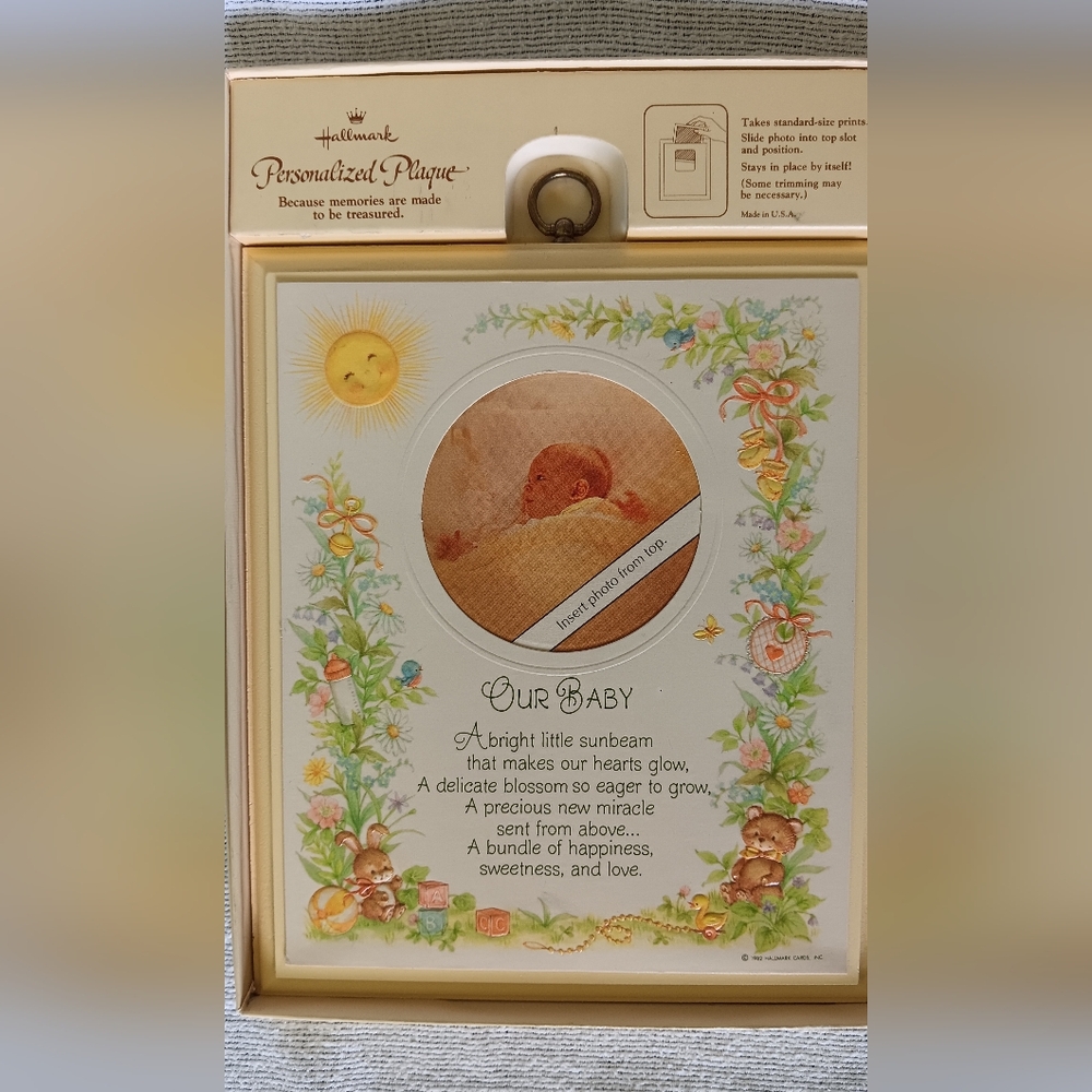 Hallmark Personalized Plaque with Sun and Floral Design